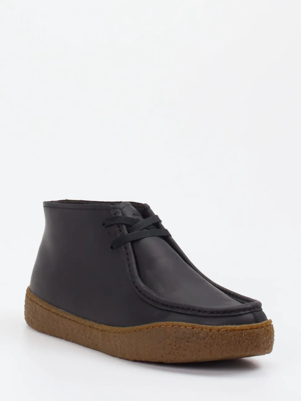 Camper – Desert Boots aus Glattleder schwarz