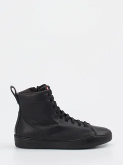 Camper – High-Top Sneaker aus Leder schwarz