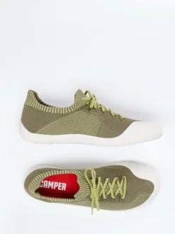 Camper – Low-Top-Sneaker aus Textilstrick Olivgrün