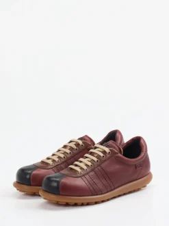 Camper – Retro-Sneaker aus Kalbleder weinrot
