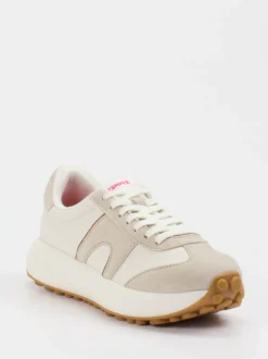 Camper – Retro-Sneaker aus Velours- und Glattleder Offwhite