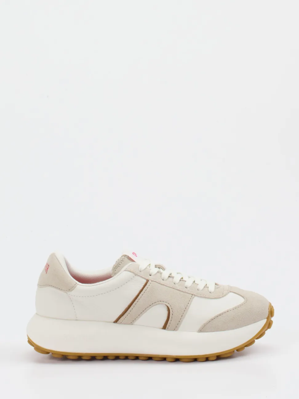 Camper – Retro-Sneaker aus Velours- und Glattleder Offwhite