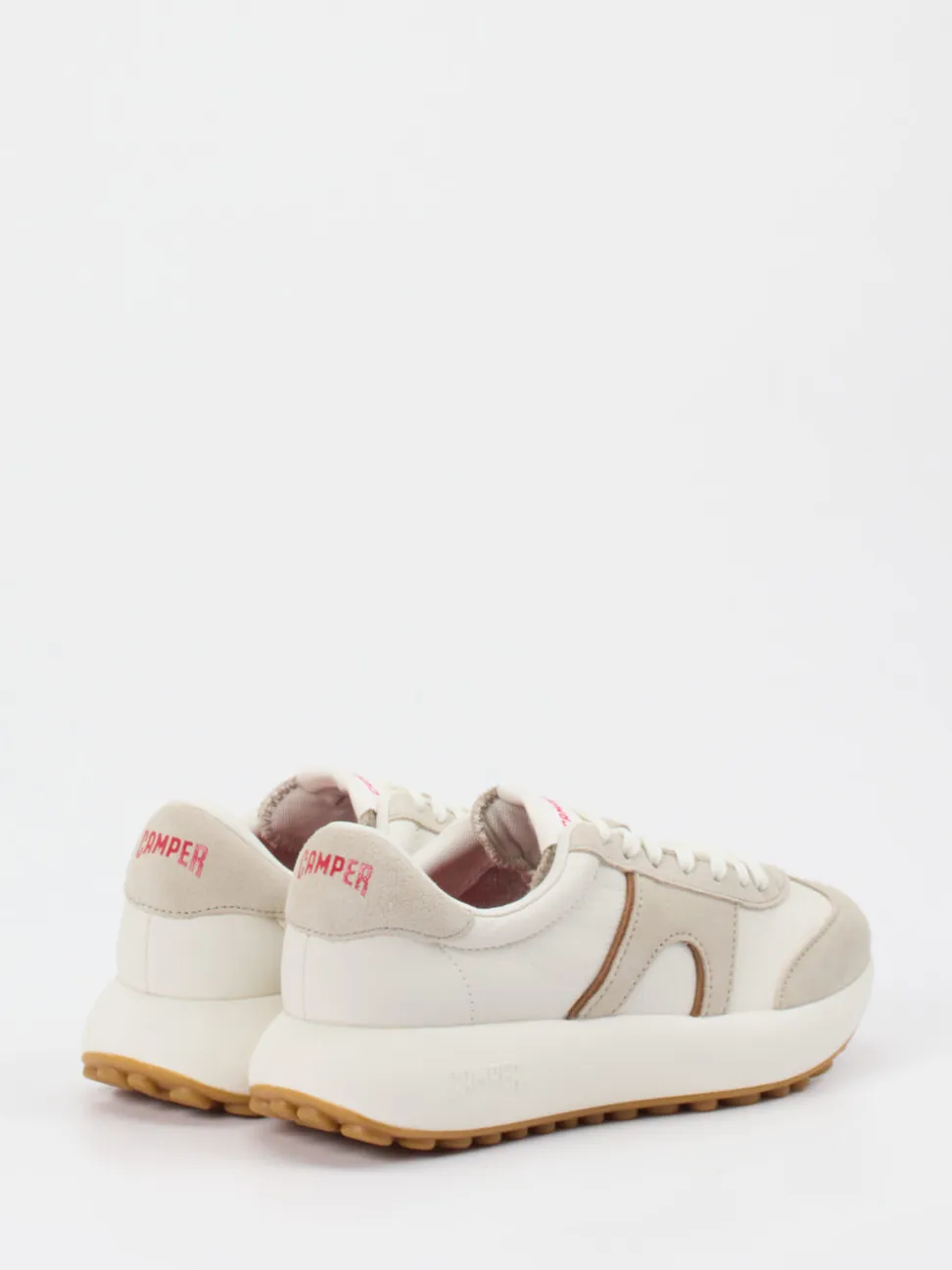 Camper – Retro-Sneaker aus Velours- und Glattleder Offwhite