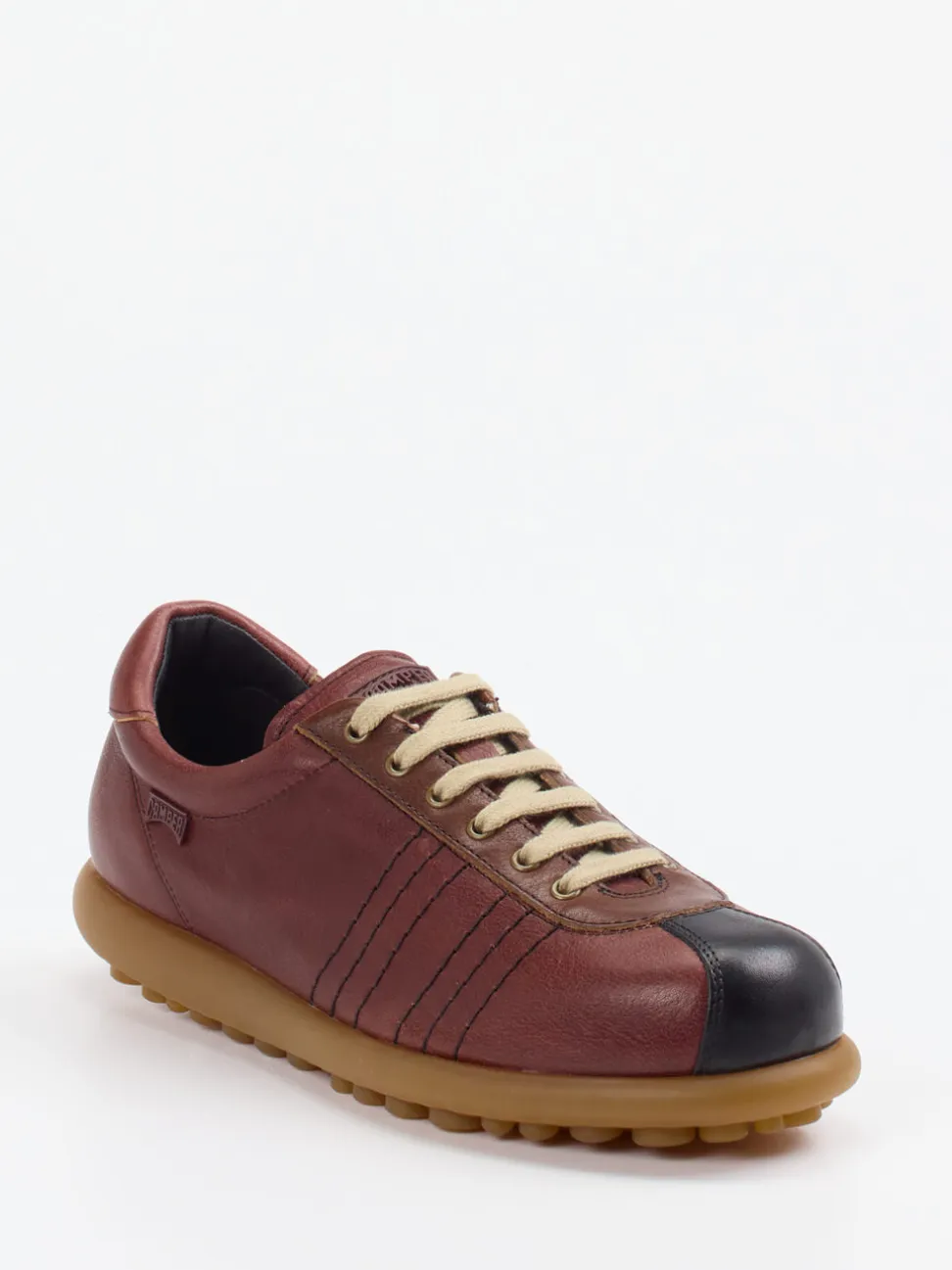 Camper – Retro-Sneaker aus Kalbleder burgunderbraun