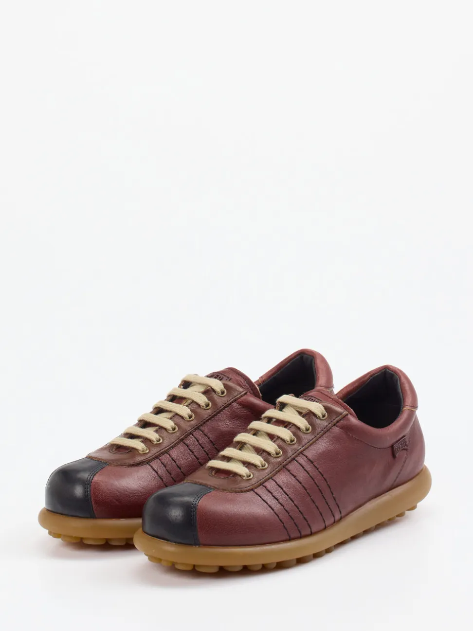 Camper – Retro-Sneaker aus Kalbleder burgunderbraun