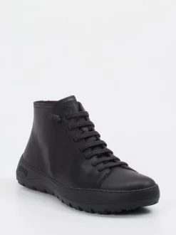 Camper – Schnürboots aus Glattleder schwarz