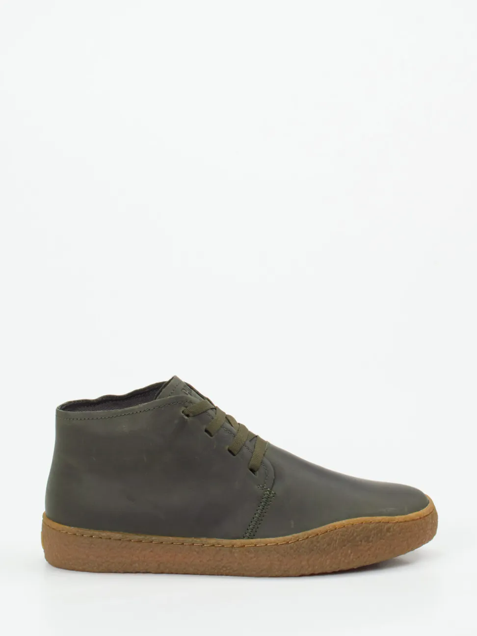 Camper – Schnürschuh aus Nubukleder olivgrün