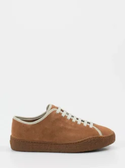 Camper – Sneaker aus Veloursleder cognacbraun