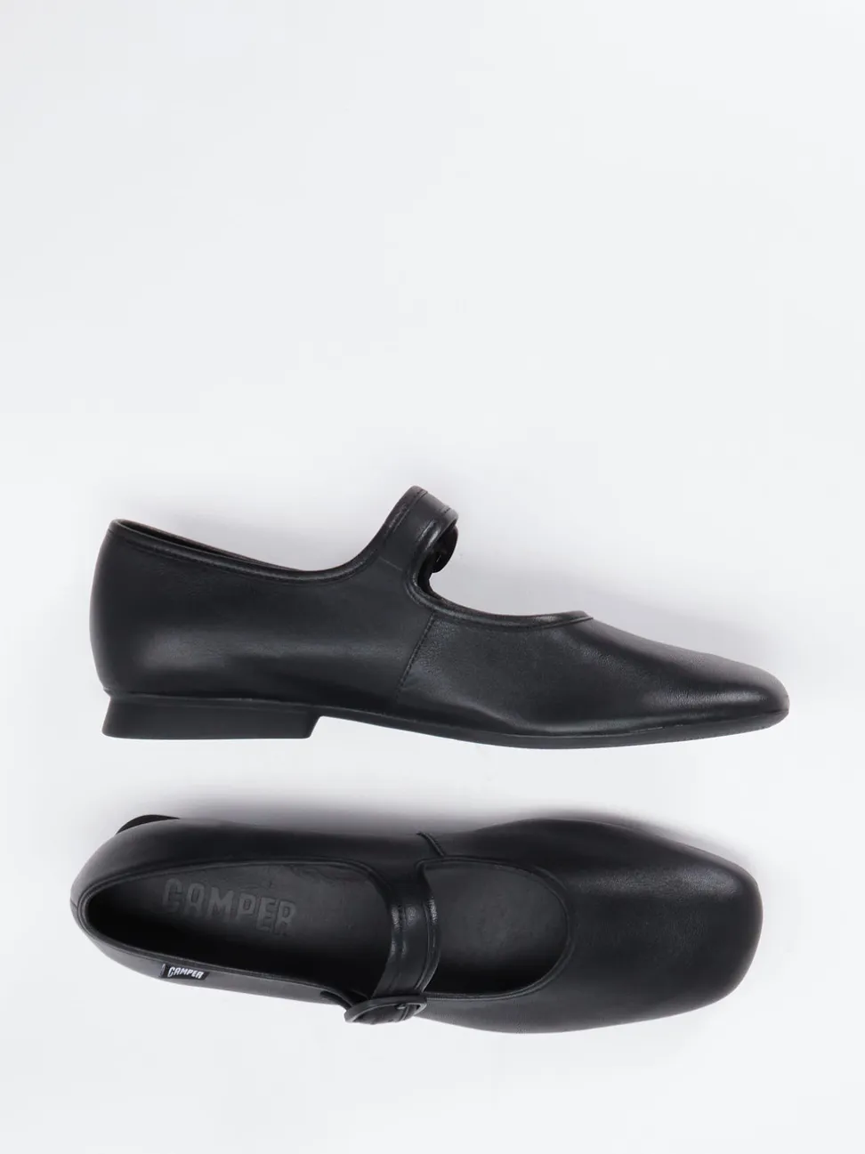 Camper – Spangenpumps aus Kalbleder Schwarz