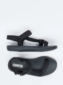 Camper – Trekkingsandale aus Textil schwarz