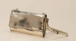 Campomaggi – Clutch aus Metallic-Leder Goldmetallic