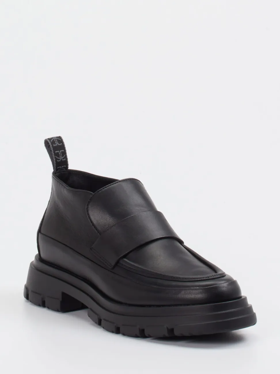 Candice Cooper – Chunky Loafer aus Leder Schwarz