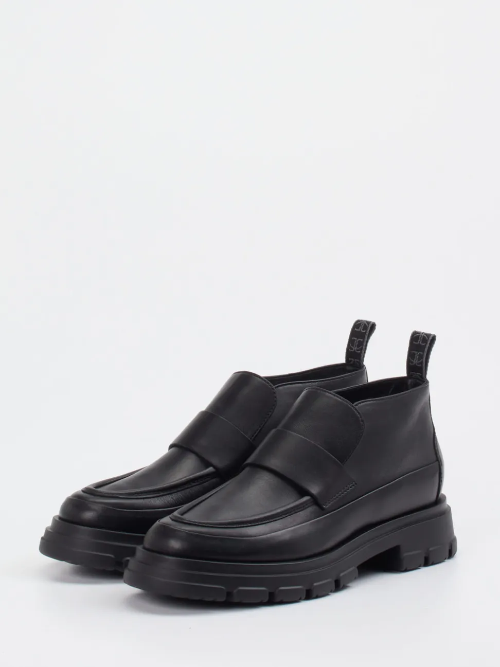 Candice Cooper – Chunky Loafer aus Leder Schwarz