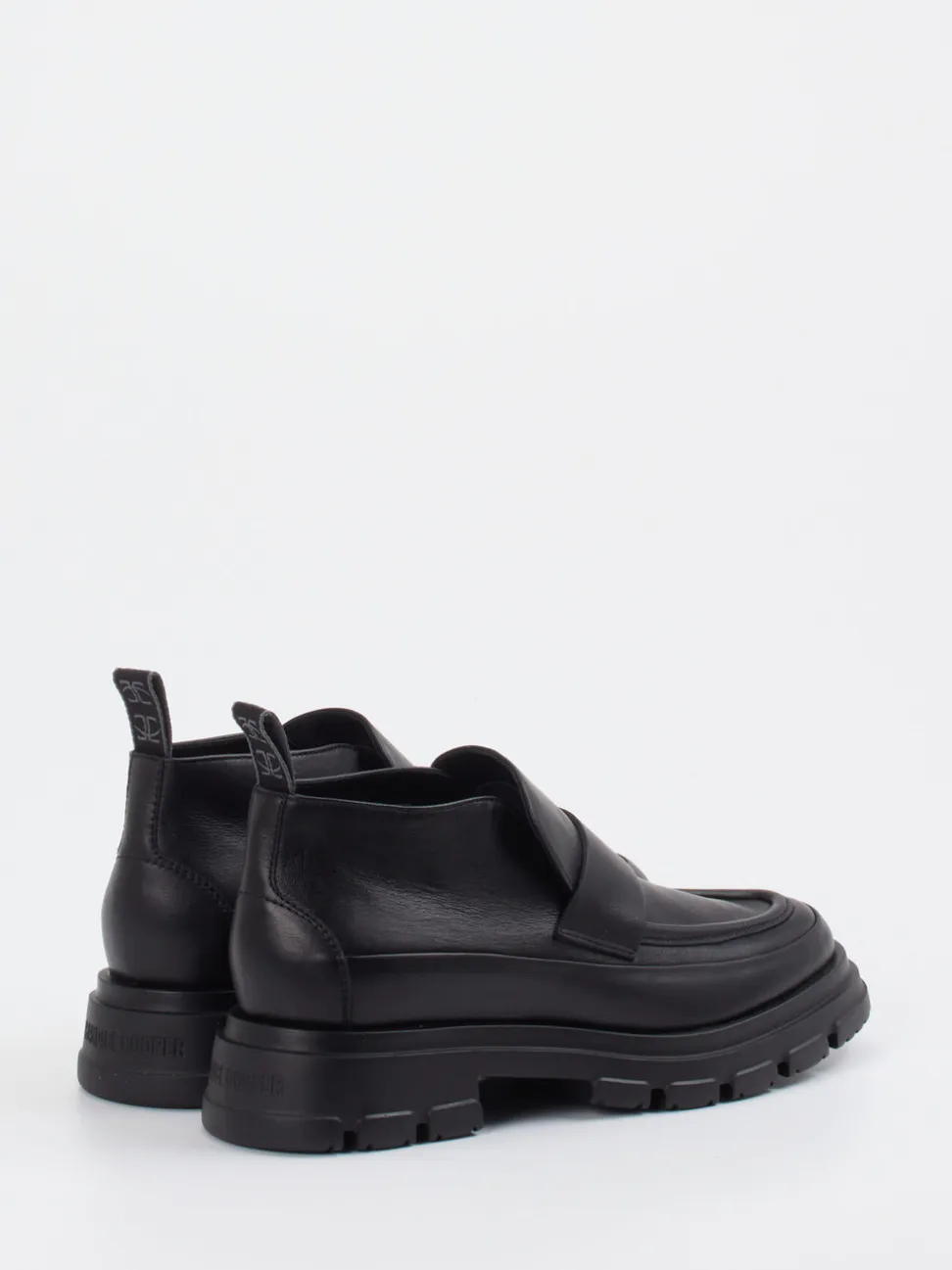 Candice Cooper – Chunky Loafer aus Leder Schwarz