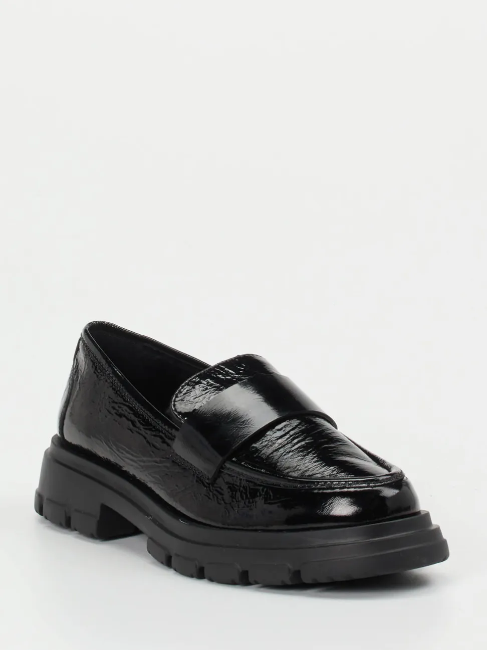 Candice Cooper – Chunky-Loafer aus Lackleder schwarz