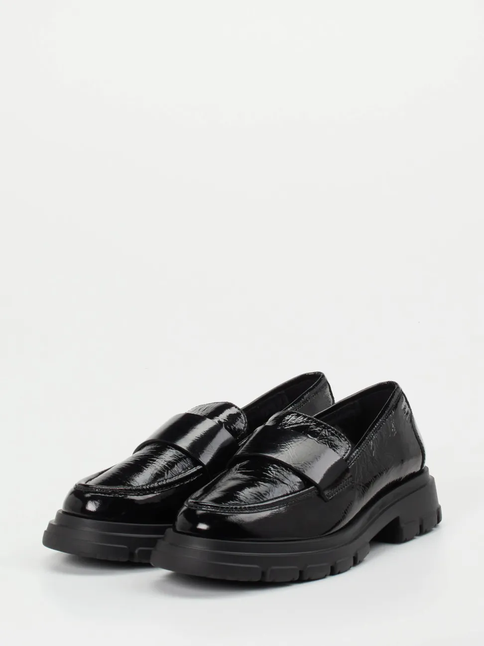 Candice Cooper – Chunky-Loafer aus Lackleder schwarz