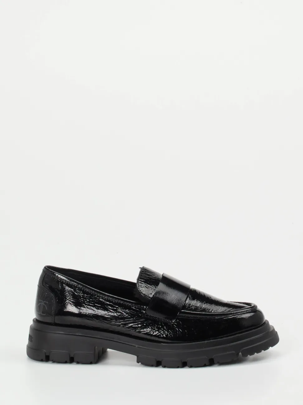 Candice Cooper – Chunky-Loafer aus Lackleder schwarz