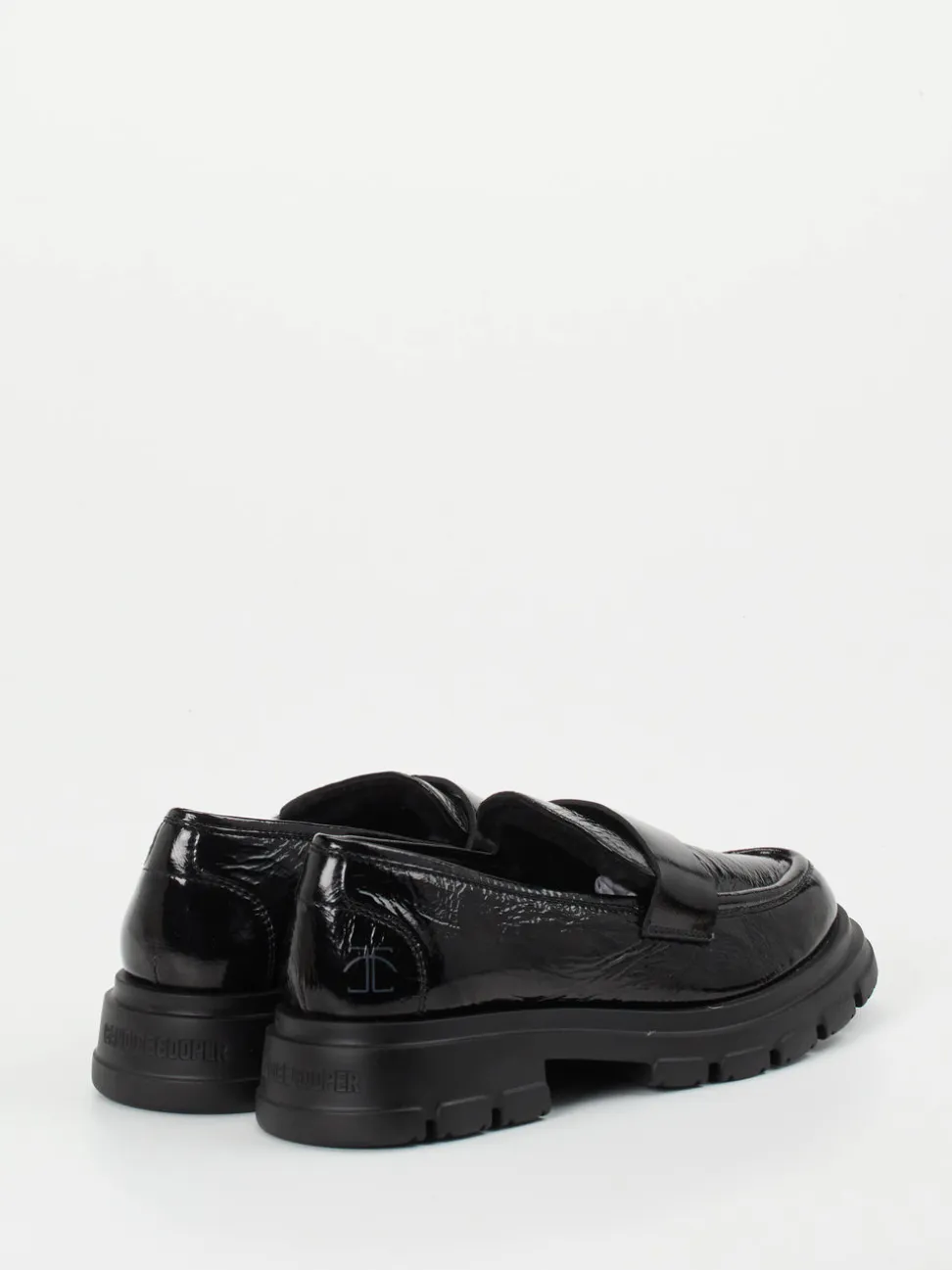 Candice Cooper – Chunky-Loafer aus Lackleder schwarz