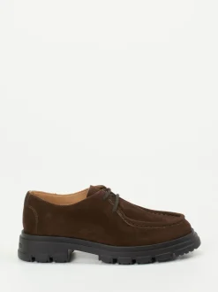 Candice Cooper – Derby-Schnürschuh aus Veloursleder Braun