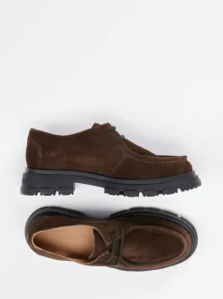 Candice Cooper – Derby-Schnürschuh aus Veloursleder Braun