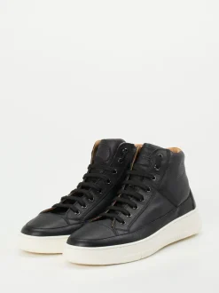 Candice Cooper – High-Top Sneaker aus Kalbleder Schwarz