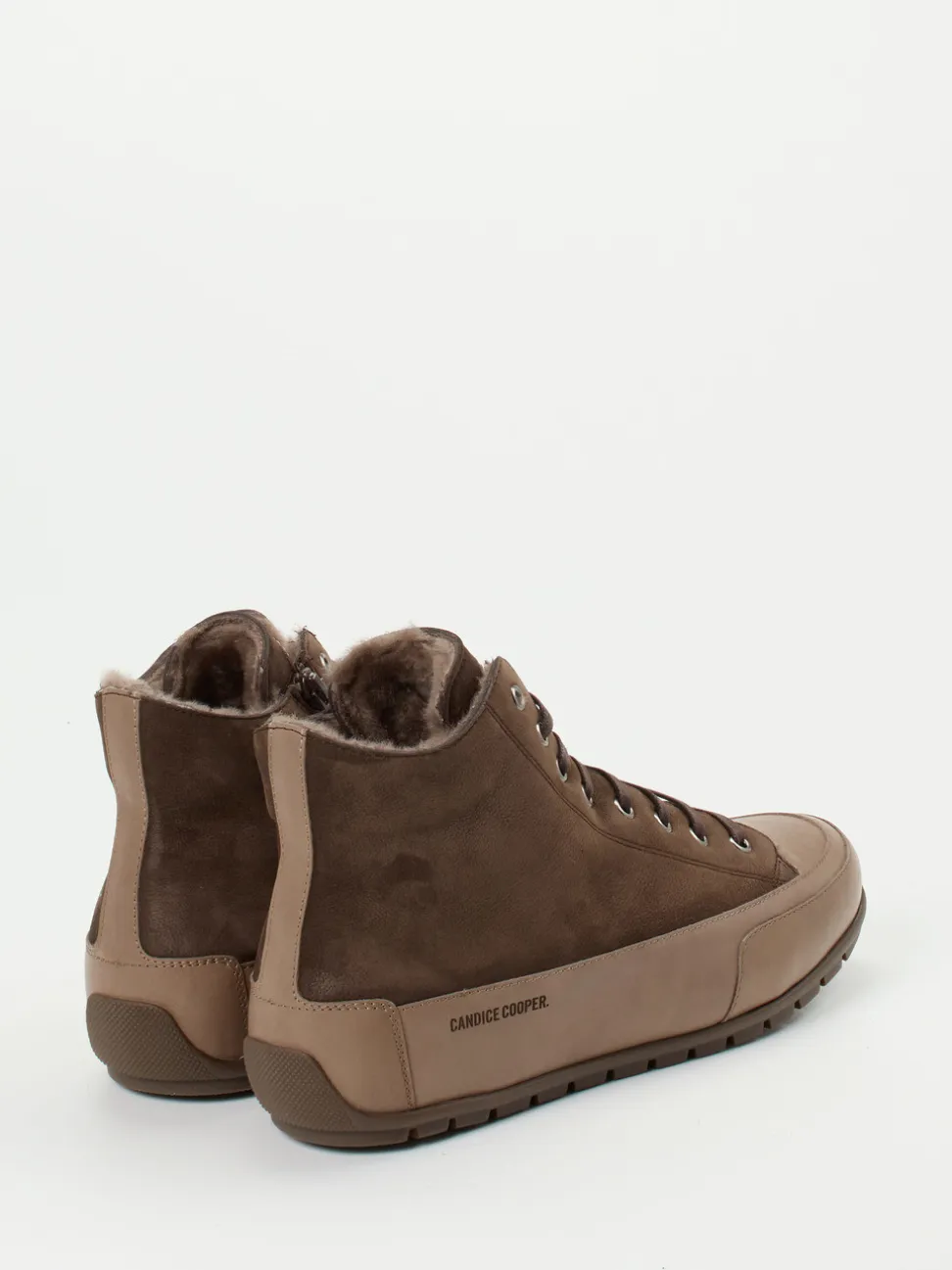 Candice Cooper – High-Top Sneaker aus Nubukleder braun