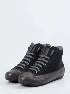 Candice Cooper – High-Top Sneaker aus Nubukleder anthrazit