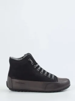 Candice Cooper – High-Top Sneaker aus Nubukleder anthrazit