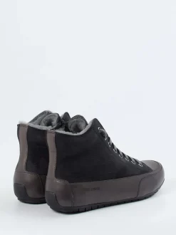 Candice Cooper – High-Top Sneaker aus Nubukleder anthrazit