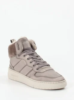 Candice Cooper – High-Top Sneaker aus Lammleder grau