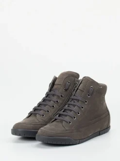 Candice Cooper – High-Top Sneaker aus Nubukleder Anthrazit