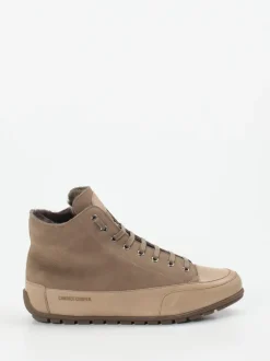 Candice Cooper – High-Top Sneaker aus Nubukleder taupe