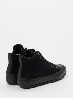 Candice Cooper – High-Top Sneaker aus Veloursleder schwarz