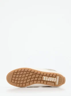 Candice Cooper – High-Top Sneaker aus Metallicleder Beige