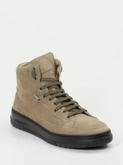 Candice Cooper – High-Top-Sneaker aus Nubukleder taupe