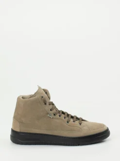 Candice Cooper – High-Top-Sneaker aus Nubukleder taupe