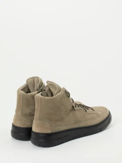 Candice Cooper – High-Top-Sneaker aus Nubukleder taupe