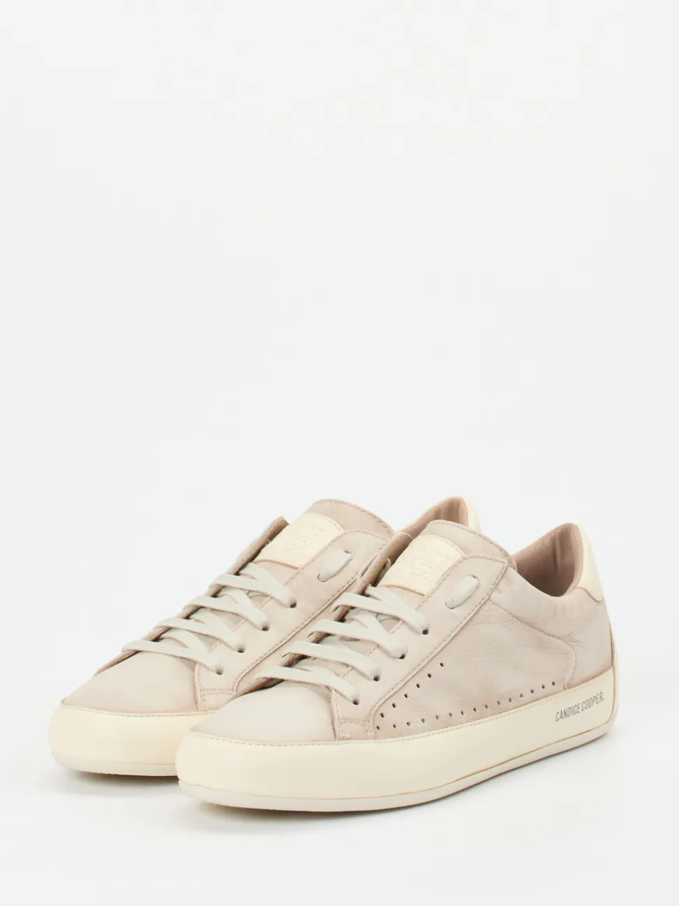 Candice Cooper – Low-Top Sneaker aus Lammleder Beige