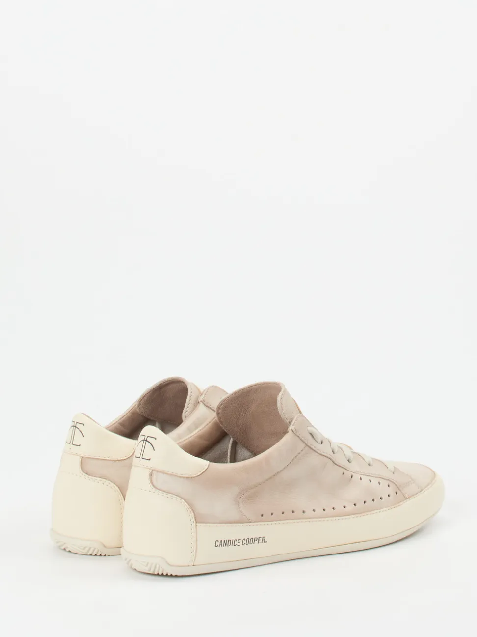 Candice Cooper – Low-Top Sneaker aus Lammleder Beige