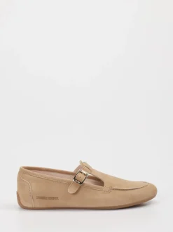 Candice Cooper – Mary Janes aus Veloursleder beigebraun