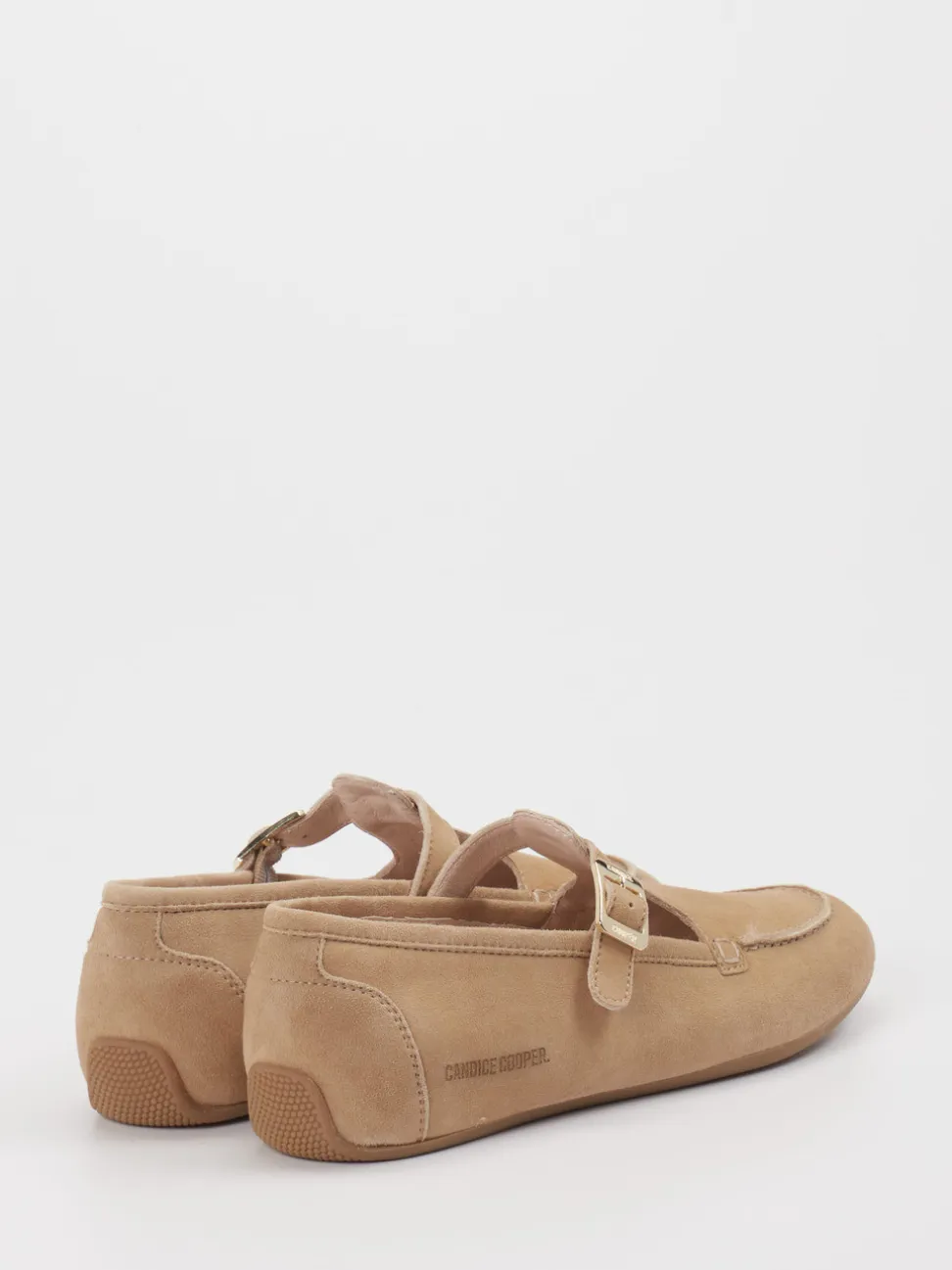 Candice Cooper – Mary Janes aus Veloursleder beigebraun