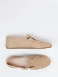 Candice Cooper – Mary Janes aus Veloursleder beigebraun