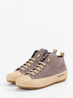 Candice Cooper – Mid-Top Sneaker aus Leder taupe
