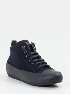 Candice Cooper – Mid-Top-Sneaker aus Veloursleder blau