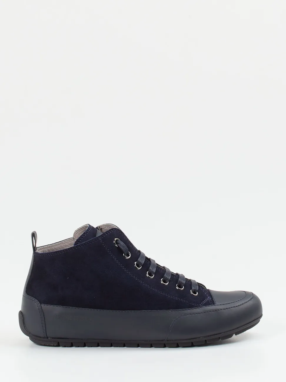 Candice Cooper – Mid-Top-Sneaker aus Veloursleder blau