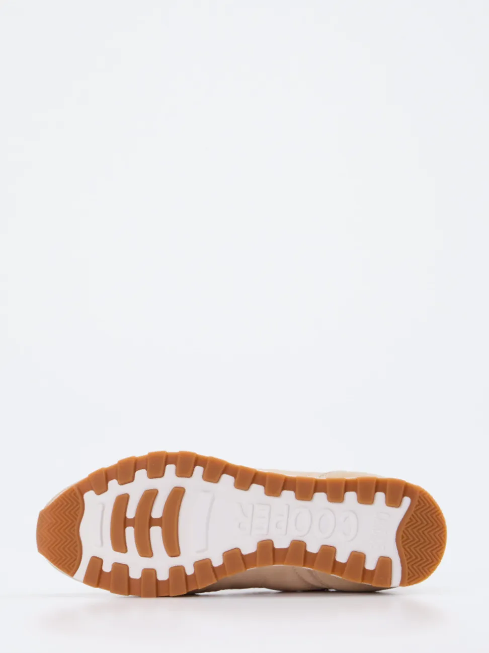 Candice Cooper – Retro-Sneaker aus Velour/Textil Beige