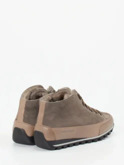 Candice Cooper – Schnürboots aus Nubukleder taupefarben
