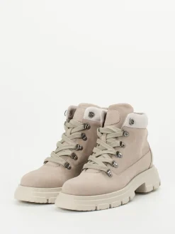 Candice Cooper – Schnürboots aus Nubukleder Beige