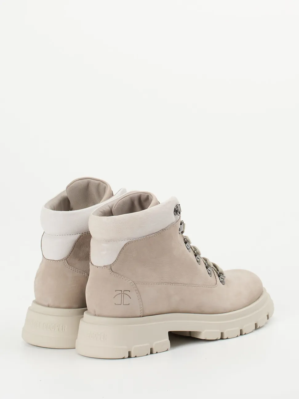 Candice Cooper – Schnürboots aus Nubukleder Beige