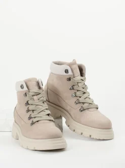 Candice Cooper – Schnürboots aus Nubukleder Beige